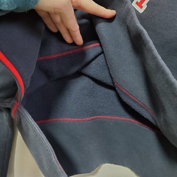 TOMMY HILFIGER Vintage 90s Spell-Out Crewneck Sweatshirt Cropped Women's Large - Picture 7 of 11